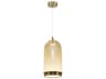 Nebulosa 1-Light Brass Cylinder Mini Pendant