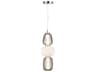 Cyra LED Pendant Light Chrome with Triple Shade