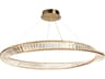 Stella LED Pendant Light in Brushed Brass with Crystal