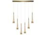 Sunnyvale Linear Pendant Light Contemporary 6-Light Brass