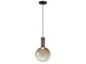 Alexis 1-Light Coffee Brown Globe Mini Pendant