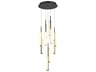 Lumina 1-Light Forged Bronze Linear Round Pendant