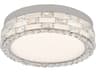 Elegance LED Crystal Flush Mount Polished Nickel
