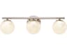 Forma 3-Light Brushed Nickel Vanity Light