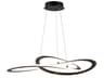 Wave LED Chandelier Modern Black