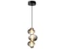 Ariel LED Pendant with Ribbed Smoke Glass