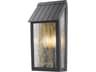 Point Outdoor Wall Sconce Black and Brass