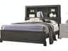Lantha Gray Oak Solid Wood Queen Platform Bed