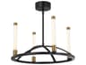 Infiniti LED Chandelier in Matte Black and Brass