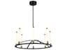 Infiniti LED Chandelier Matte Black and Brass