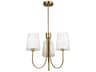 Rhythm 3 Light Brushed Gold Chandelier