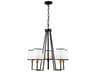 Coco 5 Light Chandelier in Matte Black and Brass
