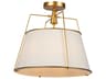 Pullman Semi-Flush Mount Ceiling Light in Brass