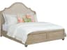 Vista Oak Wood King Panel Bed