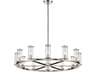 Revolve 12 Light Chandelier Polished Nickel Clear Glass