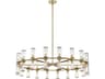 Revolve 36 Light Two Tier Chandelier in Natural Brass