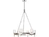 Lucian Chandelier Polished Nickel and Crystal Modern