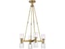 Lucian Chandelier in Vintage Brass with Clear Crystal