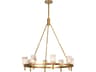 Lucian Chandelier in Vintage Brass with Alabaster Shades