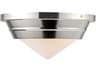 Willard Flush Mount Ceiling Light in Polished Nickel