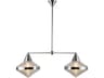Willard 2-Light Polished Nickel Geometric Island Pendant