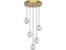 Marni Multi Light Pendant in Natural Brass