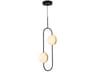 Tagliato LED Pendant Light in Matte Black and Brushed Gold
