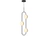 Tagliato Pendant Light Matte Black and Brushed Gold