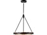 Duo LED Pendant Chandelier in Classic Black and Gold Shimmer