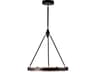 Duo 24-inch LED Pendant in Classic Black and Silver Shimmer