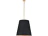 Calor Pendant Light in Vintage Brass and Black
