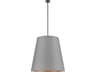 Calor Pendant Light Urban Bronze and Gray Linen Drum Shade