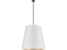 Calor Pendant Urban Bronze and White Linen Three-Light Fixture