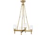 Lucian Four Light Pendant In Vintage Brass With Clear Crystal