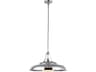 Palmetto Pendant Light in Polished Nickel and Opal Glass