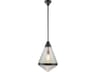 Willard Pendant Light in Urban Bronze with Prismatic Glass