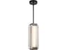 Alai LED Pendant Light Urban Bronze Ribbed Glass