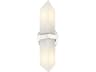 Valencia Double Wall Sconce Polished Nickel Alabaster