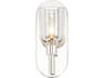 Lucian Wall Sconce in Polished Nickel with Clear Crystal