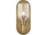 Lucian Wall Sconce In Vintage Brass With Clear Crystal