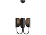 Seno Chandelier Matte Black Modern Light Fixture
