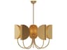 Seno Chandelier 5 Light Aged Gold Modern Fixture
