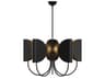 Seno Chandelier 32-Inch Matte Black Modern Light Fixture