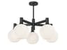Castilla Chandelier Matte Black Mid-Century Modern