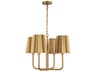 Plisse 4-Light Chandelier in Aged Gold