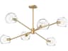 Willow 6-Light Chandelier Modern Gold Fixture