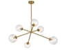 Cassia Chandelier Aged Gold Modern Sputnik