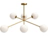 Cassia Chandelier Sputnik Style Aged Gold