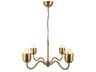 Effie Chandelier in Brushed Gold with Opal Glass