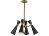 Blake Chandelier 24-Inch Matte Black and Aged Gold